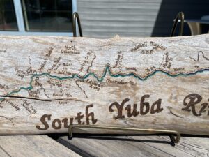 Hand Crafted One-Of-A-Kind Yuba River Map Raffle 
