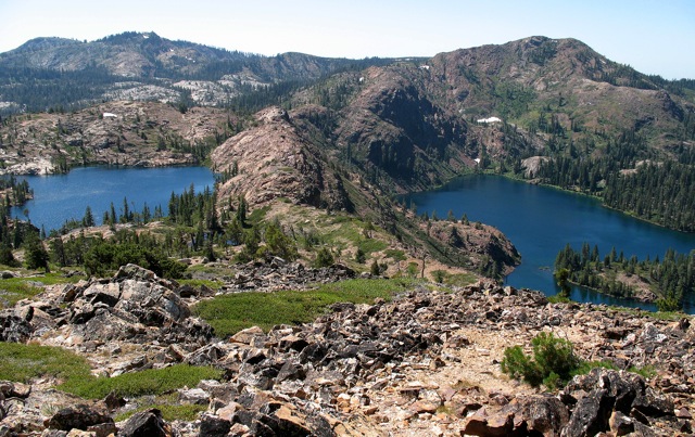 Penner and Culbertson Lakes as viewed from Penner Peak (photo by Hank Meals)
