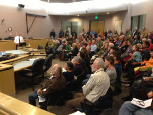 Previous Nevada County BOS meeting for San Juan Ridge Mine scoping was a packed house.